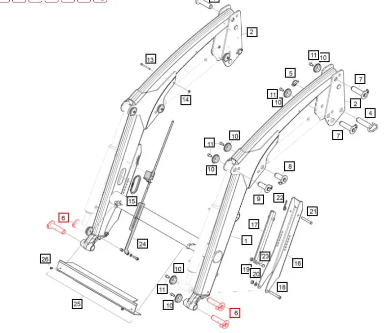 Mahindra Tractor Loader Bucket Pin 9020100ALO Mahindra Direct Parts