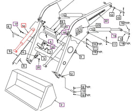 Mahindra Tractor Loader Bucket Tilt Cylinder BUH24493MA Mahindra