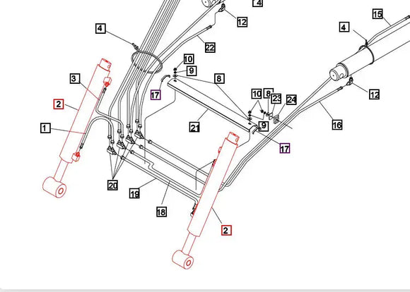 Mahindra Tractor Loader Bucket Tilt Cylinder Mahindra