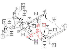 Mahindra Tractor Loader Center Bracket Left Hand LH KMW12453518 Mahindra Direct Parts