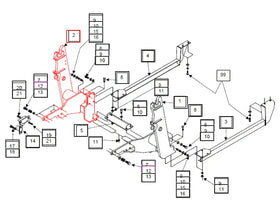 Mahindra Tractor Loader Center Bracket Right Hand RH KMW12453519 Mahindra Direct Parts