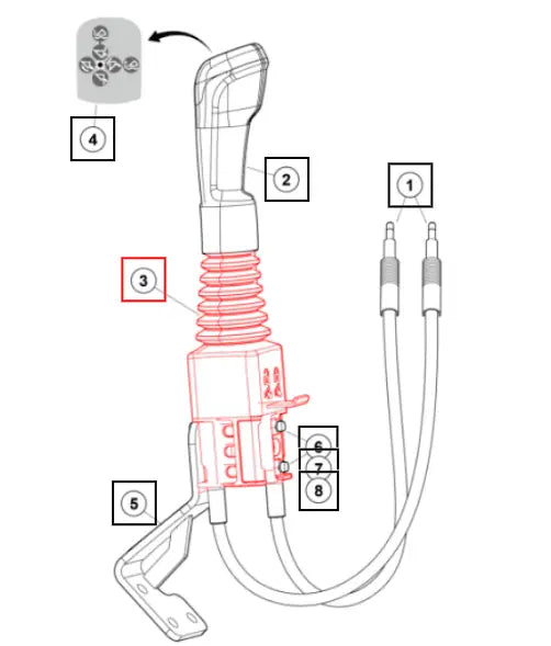 Mahindra Tractor Loader Control Lever 59030210ALO Mahindra Direct Parts