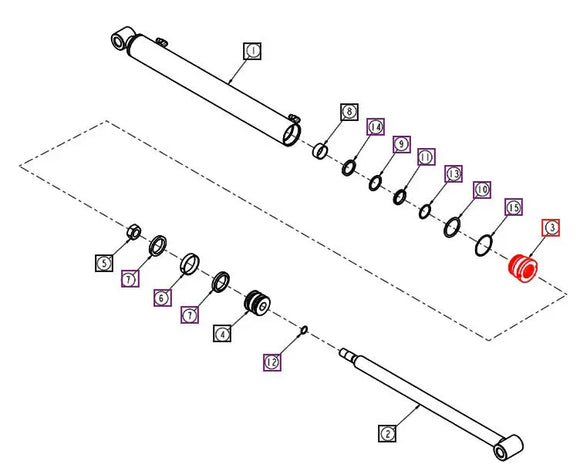 Mahindra Tractor Loader Cylinder ANS2050C-9000 Cap Rod Cover ANSCR5530 Mahindra Direct Parts