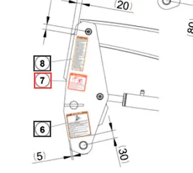 Mahindra Tractor Loader Danger Decal 60096676ALO Mahindra Direct Parts