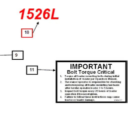 Mahindra Tractor Loader Decal 1526L KMW05953252 Mahindra Direct Parts