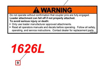 Mahindra Tractor Loader Decal 1626L KMW05953269 Mahindra Direct Parts