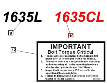 Mahindra Tractor Loader Decal 1635CL KMW05953280 Mahindra Direct Parts