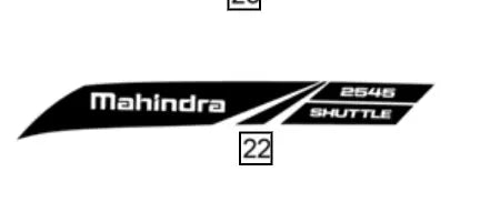Mahindra Tractor Loader Decal 2545 LH 12639010040 Mahindra Direct Parts