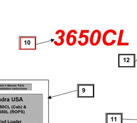 Mahindra Tractor Loader Decal 3650CL KMW05953276 Mahindra Direct Parts