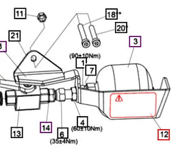 Mahindra Tractor Loader Decal 60042636ALO Mahindra Direct Parts