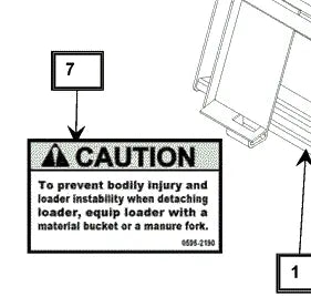 Mahindra Tractor Loader Decal Caution KMW05952190 Mahindra Direct Parts