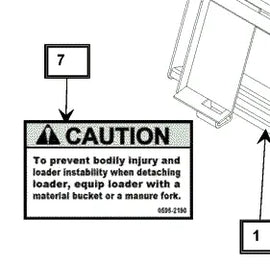 Mahindra Tractor Loader Decal Caution KMW05952190 Mahindra Direct Parts