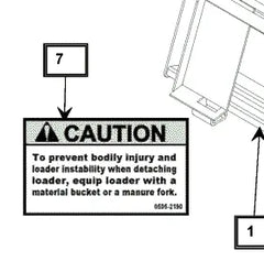 Mahindra Tractor Loader Decal Caution KMW05952190