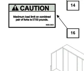 Mahindra Tractor Loader Decal Caution KMW05953053 Mahindra Direct Parts