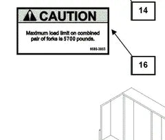 Mahindra Tractor Loader Decal Caution KMW05953053