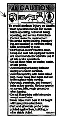Mahindra Tractor Loader Decal Caution KMW05953054