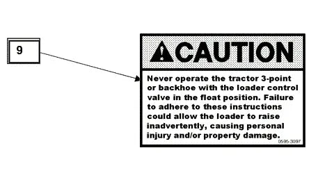 Mahindra Tractor Loader Decal Caution KMW05953097 Mahindra Direct Parts