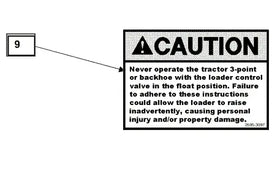 Mahindra Tractor Loader Decal Caution KMW05953097 Mahindra Direct Parts