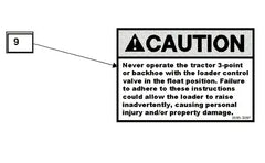 Mahindra Tractor Loader Decal Caution KMW05953097
