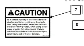 Mahindra Tractor Loader Decal - Caution KMW05953103 Mahindra Direct Parts