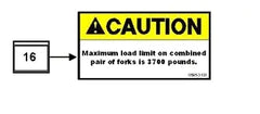 Mahindra Tractor Loader Decal Caution KMW05953133