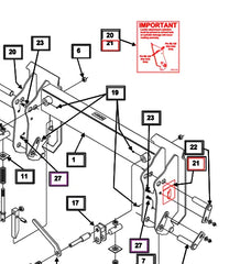 Mahindra Tractor Loader Decal Important RH KMW05953145
