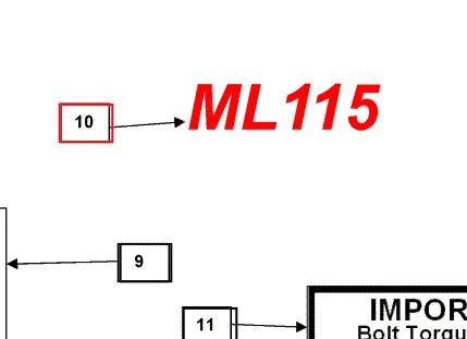 Mahindra Tractor Loader Decal ML115 KMW05953188 Mahindra Direct Parts