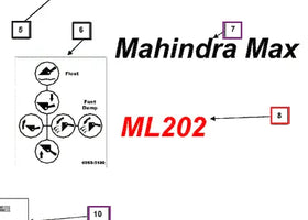 Mahindra Tractor Loader Decal - ML202 KMW05953200 Mahindra Direct Parts