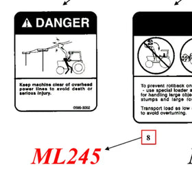 Mahindra Tractor Loader Decal - ML245 KMW05953068 Mahindra Direct Parts