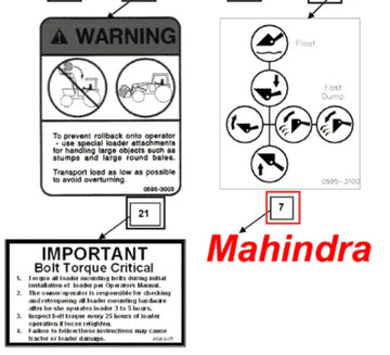 Mahindra Tractor Loader Decal - Mahindra KMW05953182 Mahindra Direct Parts