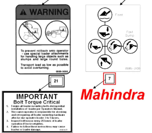 Mahindra Tractor Loader Decal - Mahindra KMW05953218 Mahindra Direct Parts