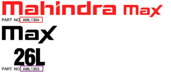 Mahindra Tractor Loader Decal - Mahindra Max Logo ANSAML1304 Mahindra Direct Parts