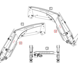 Mahindra Tractor Loader Decal - Model 1626L 60101964ALO Mahindra Direct Parts