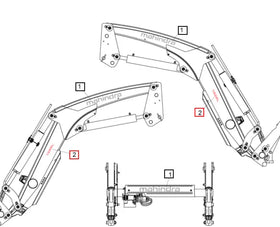 Mahindra Tractor Loader Decal - Model 1626L 60101964ALO Mahindra Direct Parts
