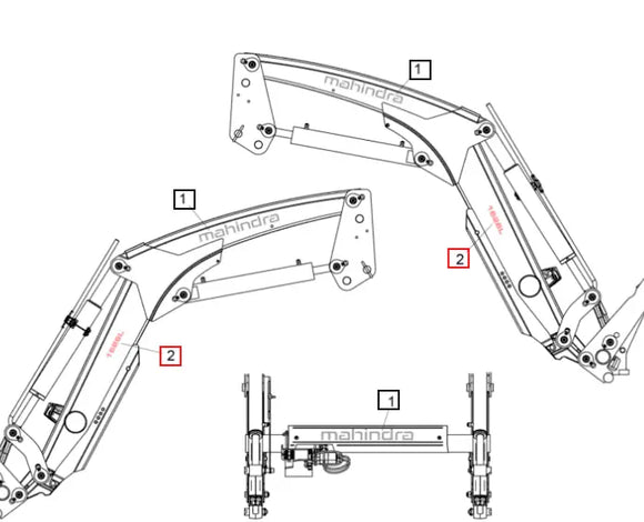Mahindra Tractor Loader Decal - Model 1626L 60101964ALO Mahindra Direct Parts