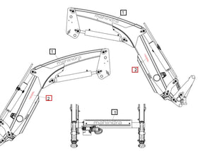 Mahindra Tractor Loader Decal - Model 1635L 60105569ALO Mahindra Direct Parts