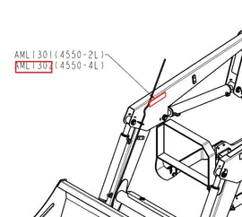 Mahindra Tractor Loader Decal Model 4550-4L ANSAML1302 Mahindra Direct Parts