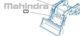 Mahindra Tractor Loader Decal Round Cross Tube 86105000012 Mahindra