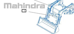 Mahindra Tractor Loader Decal Round Cross Tube 86105000012