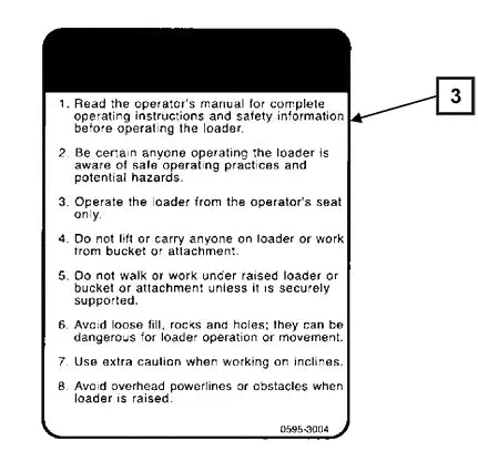 Mahindra Tractor Loader Decal - Warning KMW05953004 Mahindra Direct Parts