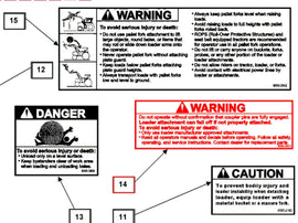 Mahindra Tractor Loader Decal - Warning KMW05953051 Mahindra Direct Parts