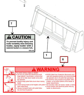 Mahindra Tractor Loader Decal Warning KMW05953105 Mahindra Direct Parts