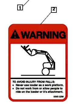 Mahindra Tractor Loader Decal Warning KMW05953298 Mahindra Direct Parts