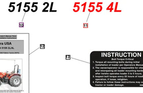 Mahindra Tractor Loader Decal – 5155 4L KMW05953314 Mahindra Direct Parts