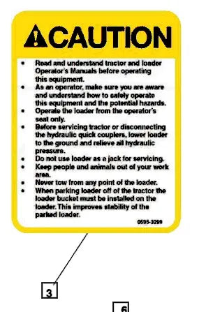 Mahindra Tractor Loader Decal – Caution KMW05953299 Mahindra Direct Parts