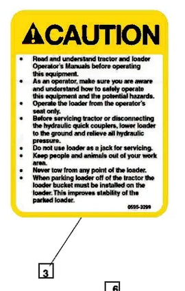 Mahindra Tractor Loader Decal – Caution KMW05953299 Mahindra Direct Parts