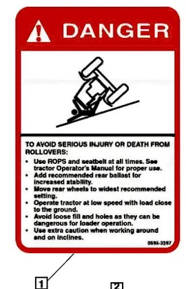 Mahindra Tractor Loader Decal – Danger KMW05953297 Mahindra Direct Parts