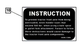 Mahindra Tractor Loader Decal – Instruction KMW05953305 Mahindra Direct Parts
