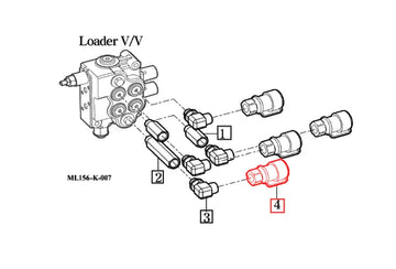 Mahindra Tractor Loader Female 1/2 Quick Disconnect 16995152360 Mahindra