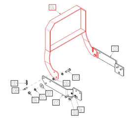 Mahindra Tractor Loader Front Grill Guard ANS4025B4300 Mahindra Direct Parts